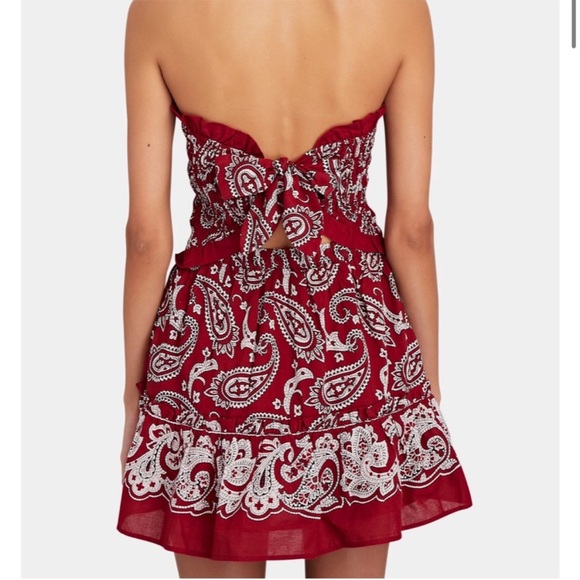 Sea strapless mini dress. Fun paisley pattern. Great condition - Picture 2 of 5